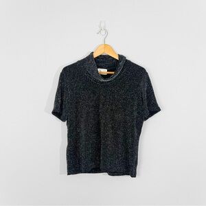 🖤 Vintage | y2k Cowl Neck Shimmer Top